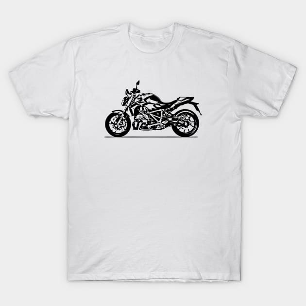 R1250R Bike Sketch Art T-Shirt by DemangDesign